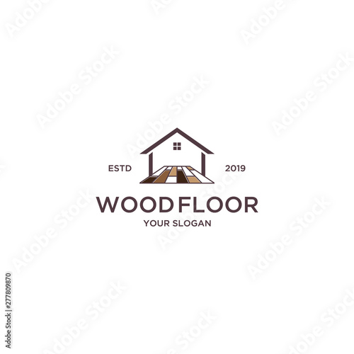 wood floor for home logo