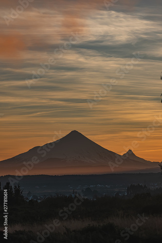 Amanecer Puerto Montt Volcan Osorno Chile Los Lagos