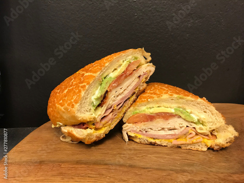 Dutch Crunch Turkey Ham Sandwich