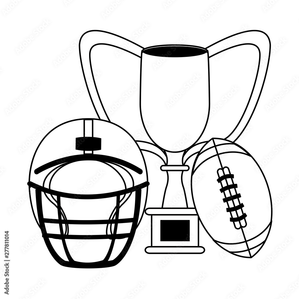 american football sport game cartoon in black and white american football sport game cartoon in black and white