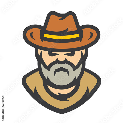 American cowboy Vector Cartoon illustration