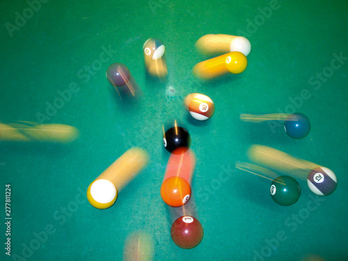 Game of Billiards breakdown of balls.