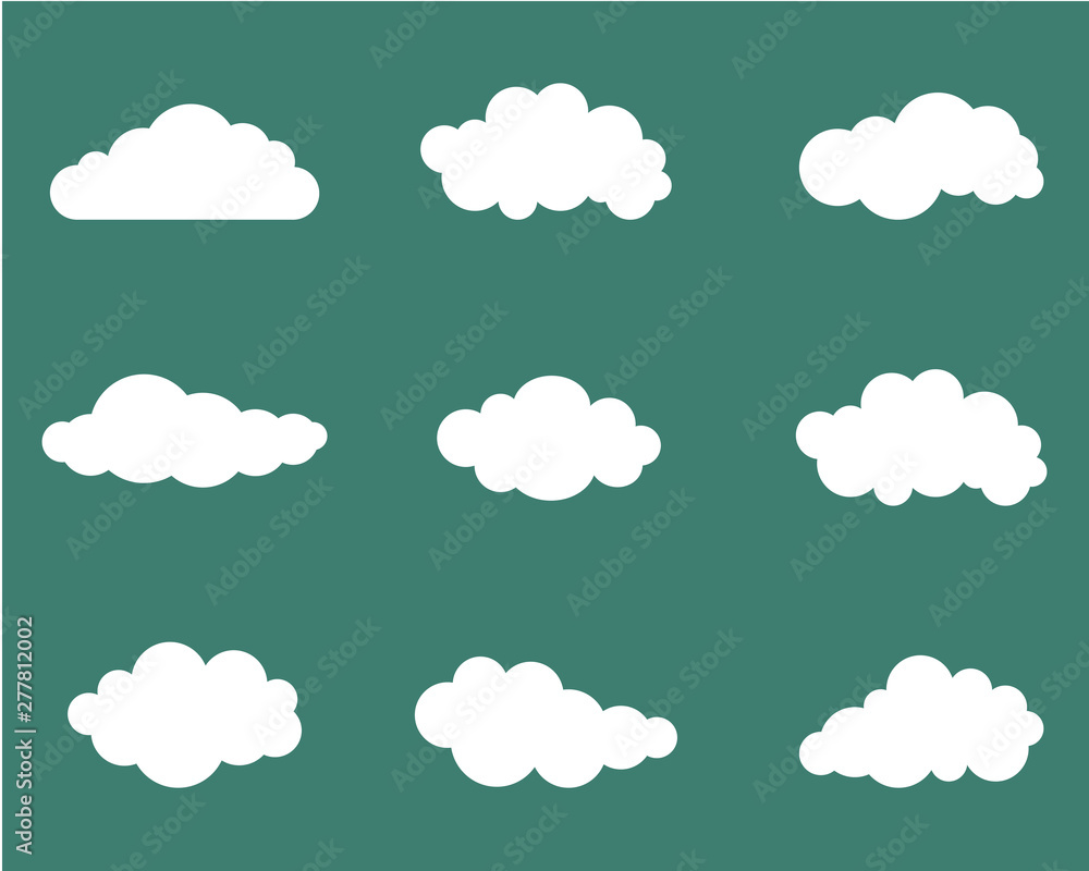 Fototapeta premium Blue sky with cloud icon illustration