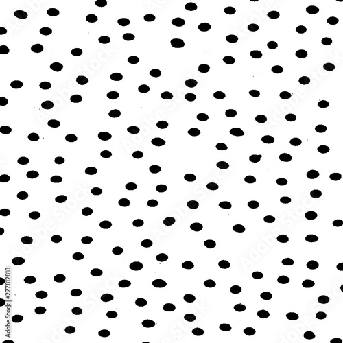 Abstract halftone pattern formed by black and white circles, lines, dots of different size.
