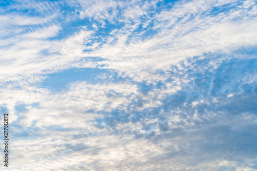 Copy space summer blue sky and white cloud.