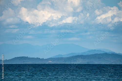 The Environment of Munnok Island, East of Thailand island., Very Beautiful Open Sky, Cloud, Sea, and beach.