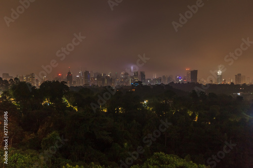 Photography kuala lumpur, malaysia city skyline during sunrise