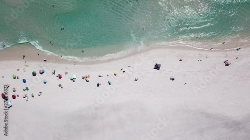 tropical beach, ocean, people, boats, rio de janeiro, drone view, blue ocean, aerial, south, brazilian, top, crystal, sand, sea, water, brazil, diving, mountain, cabo, natural, clear, america, atalaia