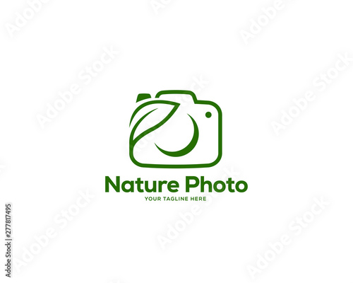 photography logo design vector, photo nature logo design template