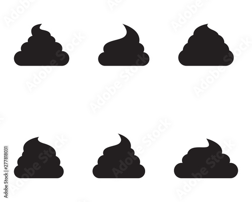 poop logo vector icon