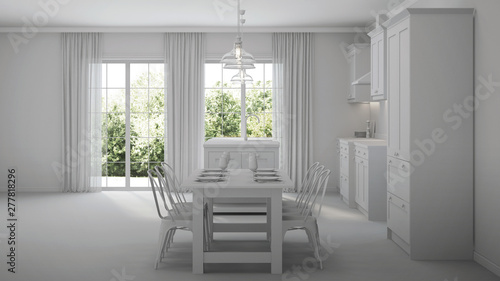 Modern house interior. Gray interior. 3D rendering. © artemp1