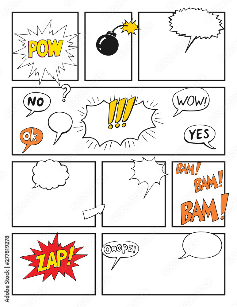 Printable Comic Strips With Blank Bubbles