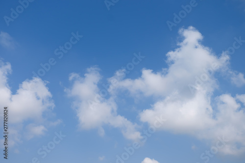 Beautiful white clouds with blue sky background  tiny clouds.