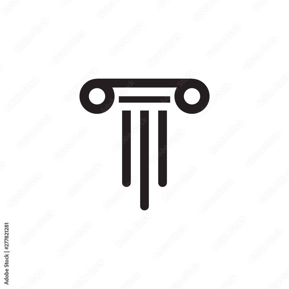 Pillar attorney at law icon graphic design template Pillar attorney at law icon graphic design template