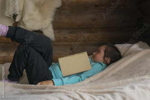 little girl and book