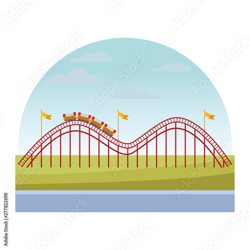 roller coaster in the morning