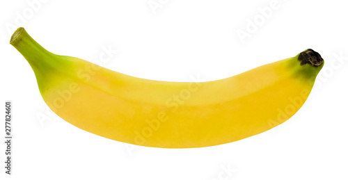 Yellow ripe bananas ready to eat on a white background, Clipping path.