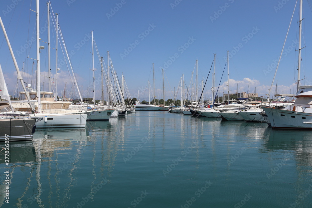 yachts in harbor