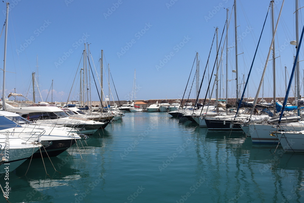 yachts in harbor