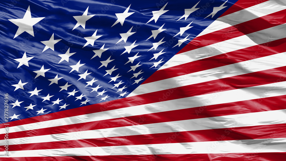 Fototapeta premium US Flag waving in the wind - Illustration of the USA flag