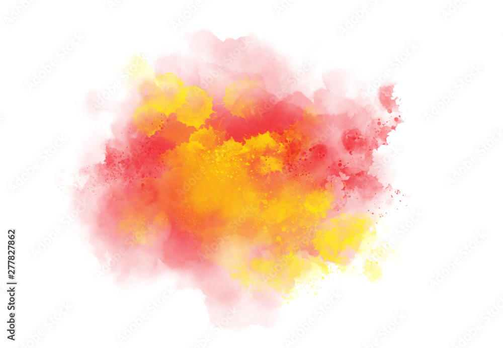 Obraz premium Abstract watercolor brush spatter bot digital art painting soft focus for texture background