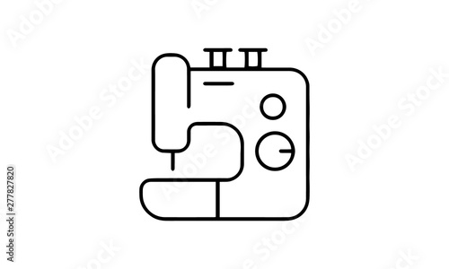 Sewing machine icon for tailoring and garment production