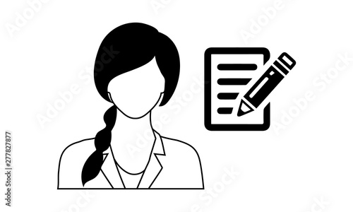 Secretary icon for office administration and support roles