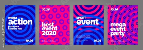 Template design with circle shapes for event, invitation or championship. Abstract background.