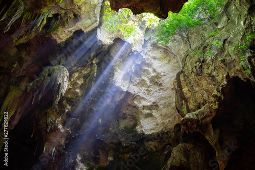 Backgrounds Light through the cave