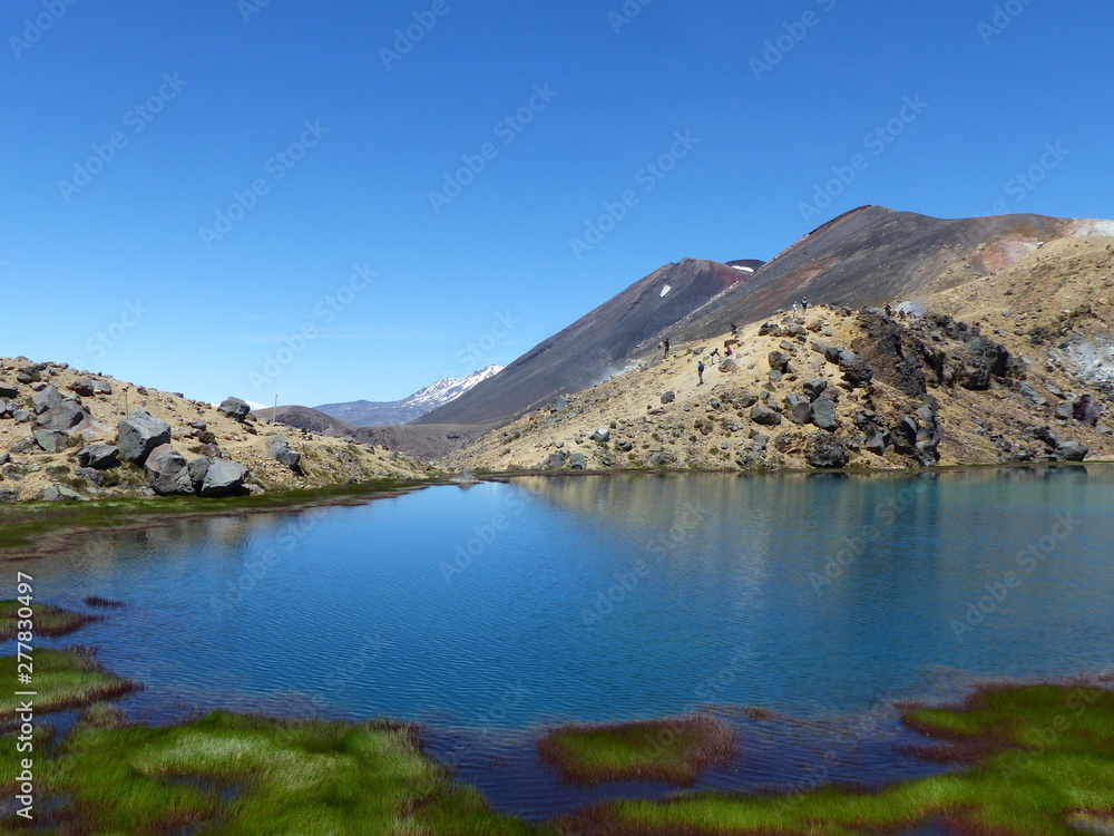 beautiful lake in volcano tongariro , new zealand