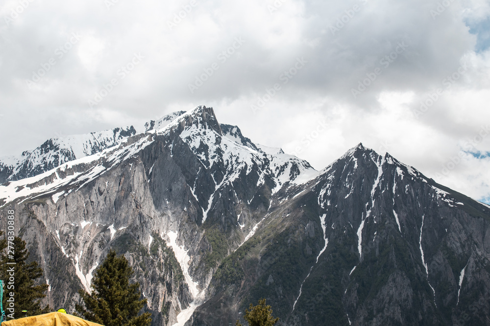 Mountain peaks of Jammu and Kashmir, India.