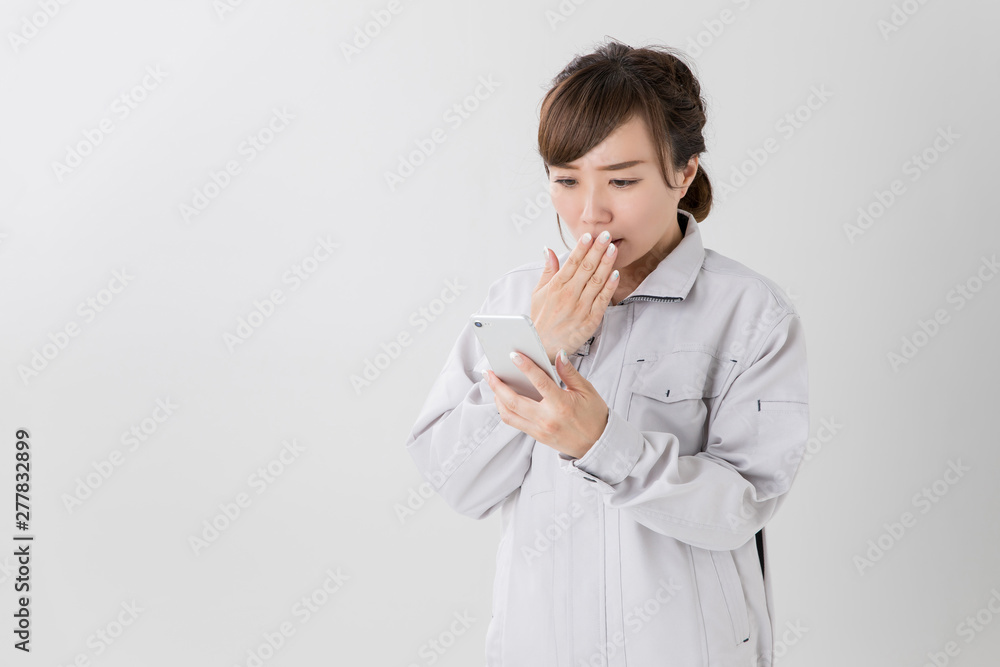 作業服のビジネスウーマン