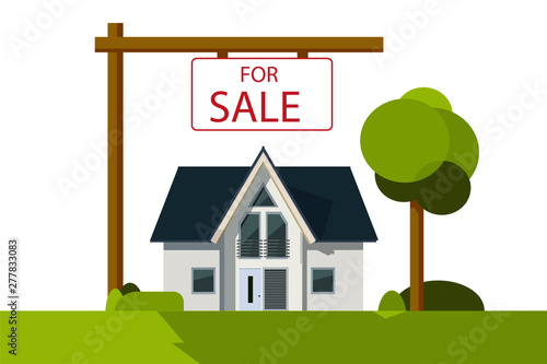 modernes Haus Verkauf Schild