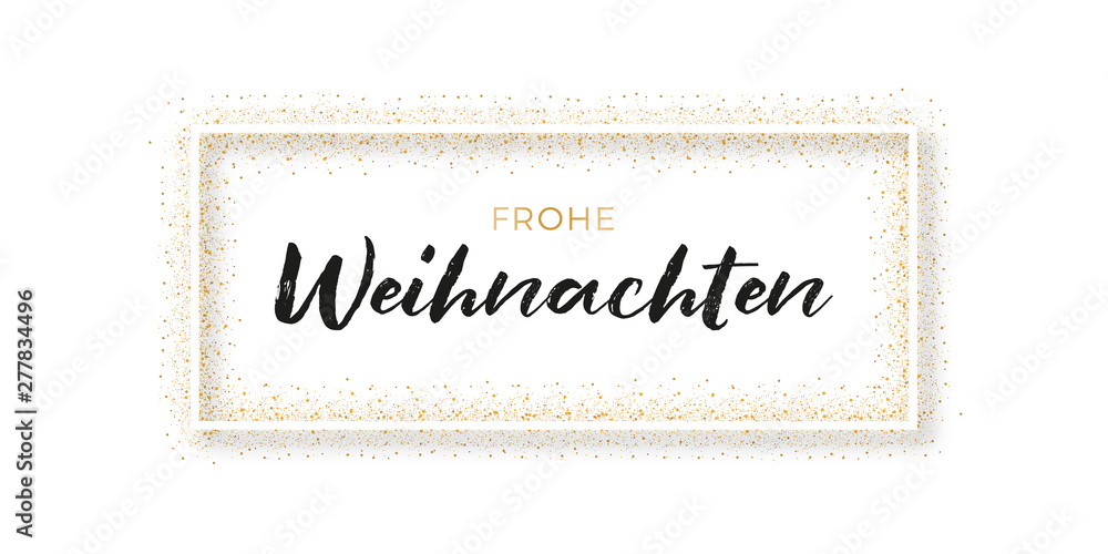 Weihnachtsbanner gold-weiß mit Rechteck Weihnachtsbanner gold-weiß mit Rechteck