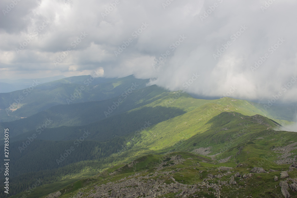 Trekking in the Carpathians, Hike to the border between Ukraine and Romania from Pop Ivan Marmarassky to Pop Ivan Chernogorsky. Trekking in the Carpathians, Hike to the border between Ukraine and Romania from Pop Ivan Marmarassky to Pop Ivan Chernogorsky.