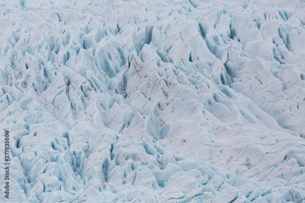 close-up Vatnajokull glacier surface with crevasses close-up Vatnajokull glacier surface with crevasses