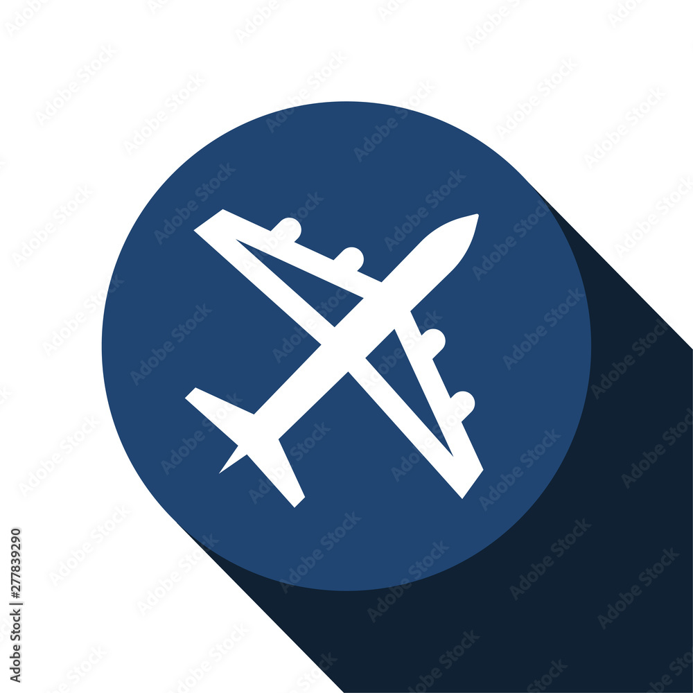 Icon design of airplane for travelling. Vector illustration is on white background.