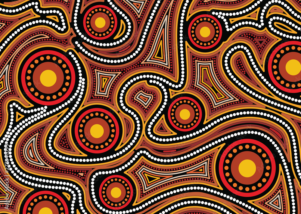 Illustration based on aboriginal style of dot background. Illustration based on aboriginal style of dot background.