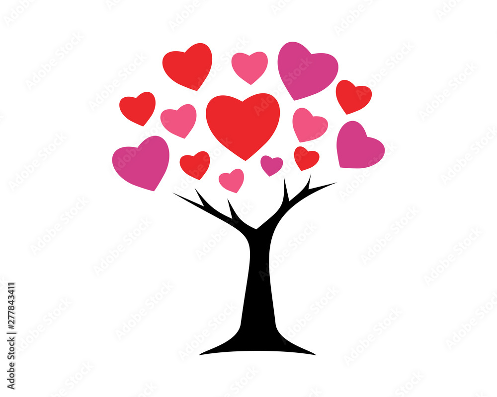 Love tree 3 logo icon template