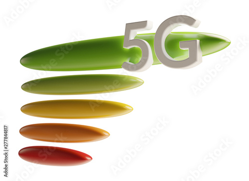 5G signal symbol isolated 3...