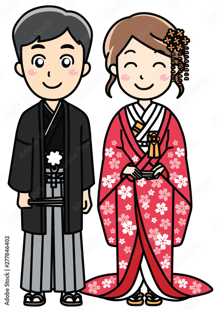 和装の花嫁と花婿 和装の花嫁と花婿