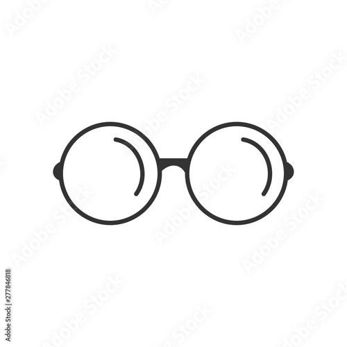 Glasses icon template color editable. Glasses symbol vector sign isolated on white background. Simple logo vector illustration for graphic and web design.