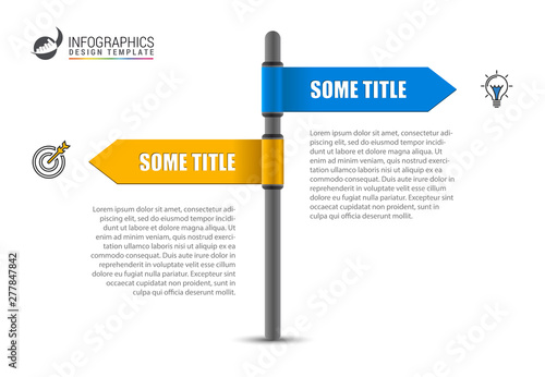 Infographic design template. Creative concept with 2 steps