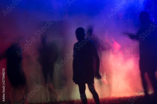 Wallpaper Mural The man stand on the fume street. Evening night time. Telephoto lens shot Torontodigital.ca