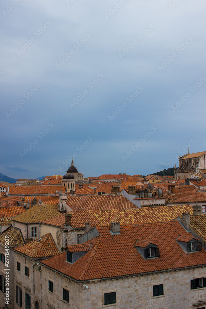 view of old town of dubrovnik in croatia view of old town of dubrovnik in croatia