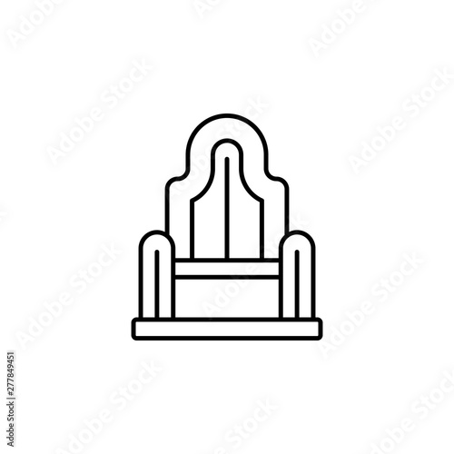 History, throne icon. Simple thin line, outline vector of History icons for UI and UX, website or mobile application