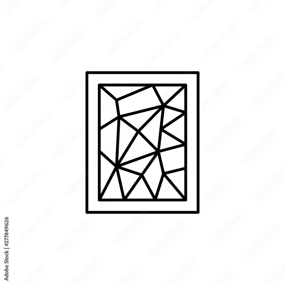 History, stained glass icon. Simple thin line, outline vector of History icons for UI and UX, website or mobile application History, stained glass icon. Simple thin line, outline vector of History icons for UI and UX, website or mobile application