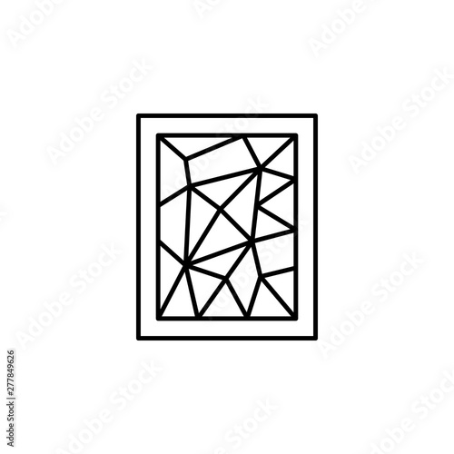 History, stained glass icon. Simple thin line, outline vector of History icons for UI and UX, website or mobile application