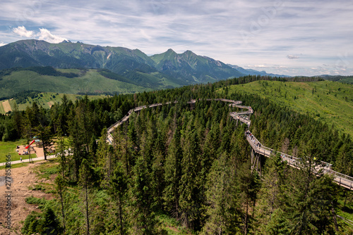 The treetop walk Bachledka in High Tatra mountains