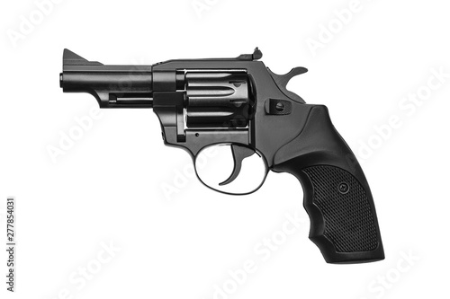 Fototapeta Pistol revolver isolate on white background